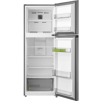 Midea 346L Gross Top Mount Double Door Refrigerator, Frost Free With Smart Sensor And Humidity Control, Active C Fresh, Multi Air Flow, Electronic Control Dark Silver, Twist Ice Maker, MDRT346MTE50D, 1 Year Warranty