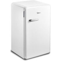 Midea 142L Gross Single Door Retro Style Refrigerator, Compact Size Free Standing, Best For Bedroom, Office And Mini Bar, Freezer Compartment Inside, Quick Cooling And Easy Cleaning, White, MDRD142SLE01, 1 Year Warranty