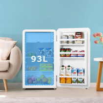 Midea 142L Gross Single Door Retro Style Refrigerator, Compact Size Free Standing, Best For Bedroom, Office And Mini Bar, Freezer Compartment Inside, Quick Cooling And Easy Cleaning, White, MDRD142SLE01, 1 Year Warranty