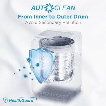 Midea 6Kg Top Loading Washing Machine With Lunar Dial, Auto Clean, Strong Hygiene And Sterilization, One Touch Wash, Inverter Quattro, Soft Close Lid, Deep Clean, Auto Stop And Child Lock, MA200W60W-AE, 1 Year Warranty