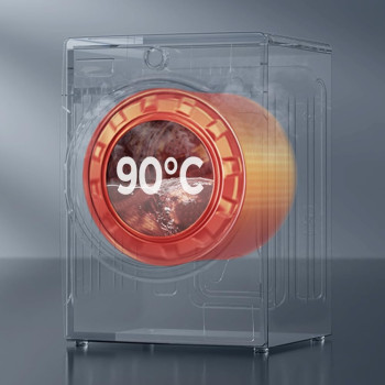 Midea 12KG Front Load Smart Washing Machine With Lunar Dial, 1400 RPM, 14 Programs, Fully Automatic Washer, Digital LED Display, BLDC Inverter, Steam Care, Wi-Fi Connectivity, Titanium, MF200W120WBTGCC, 1 Year Warranty