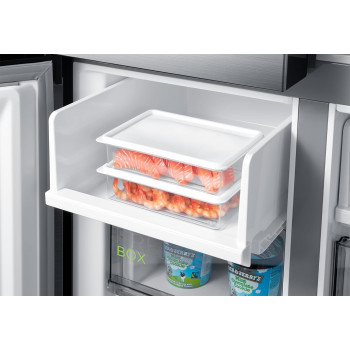 Midea 632L Gross 4 Door Premium Refrigerator, French Door With Smart Home Connect Wifi, Smart Sensor, Vario Box 3 Temp, Inverter Quattro Compressor, Multi Temperature, Silver, MDRF632FIG46D, 1 Year Warranty