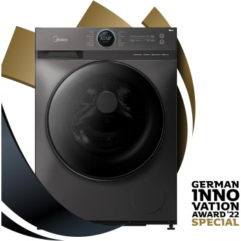 Midea 12/8 Kg Smart Washer Dryer With BLDC Inverter Motor, 1400 RPM, Fully Automatic Front Load Washing And Drying Duo Wi-Fi Machine, 16 Programs, Allergy/Steam Care/Auto Clean, Titanium, MF200D120WBTGCC, 1 Year Warranty
