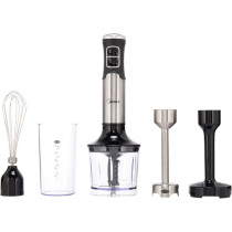 Midea 1000W Hand Blender With DC Motor, Stainless Steel Wander, Multi Functional For Whisking, Chopping, Mashing, Variable Speed For Turbo And Stepless, 1L Chopper Bowl, 600ml Beaker, MJ-BH1001W, 1 Year Warranty