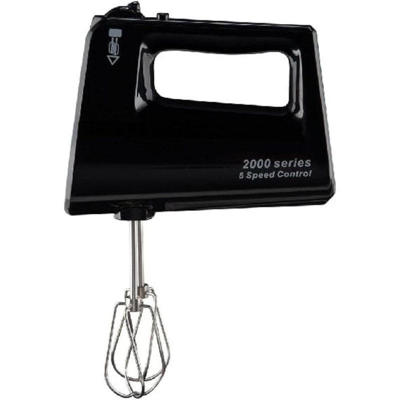 Midea Hand Mixer Electric Whisk 400W With 5 Speeds Plus Turbo Button, Twin Stainless Steel Kneader And Beater For Mixing, Whipping, Whisking, Kneading, Light Weight Egg Beater With Ergonomic Design, HM0293, 1 Year Warranty