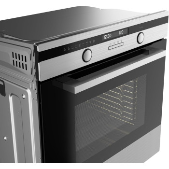 Midea Built In Electric Oven With Fan, 60 Cm, Silver And Black, 65Dae40139, 1 Year Warranty
