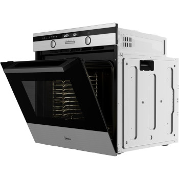 Midea Built In Electric Oven With Fan, 60 Cm, Silver And Black, 65Dae40139, 1 Year Warranty