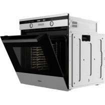 Midea Built In Electric Oven With Fan, 60 Cm, Silver And Black, 65Dae40139, 1 Year Warranty