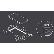 Midea Ceramic Hob, Domino 30cm Schott Glass, Black Finish, MCHD301, 1 Year Warranty