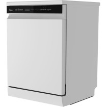 Midea Smart Freestanding Dishwasher, 14 Place Settings, 8 Programs, Wi-Fi, Delay Start And Half Load Function, Silent And High Energy Efficient, Rapid Wash, Child Lock, Self Cleaning White, WQP14-W7633CW, 1 Year Warranty