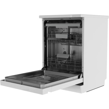 Midea Smart Freestanding Dishwasher, 14 Place Settings, 8 Programs, Wi-Fi, Delay Start And Half Load Function, Silent And High Energy Efficient, Rapid Wash, Child Lock, Self Cleaning White, WQP14-W7633CW, 1 Year Warranty