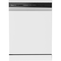 Midea Smart Freestanding Dishwasher, 14 Place Settings, 8 Programs, Wi-Fi, Delay Start And Half Load Function, Silent And High Energy Efficient, Rapid Wash, Child Lock, Self Cleaning White, WQP14-W7633CW, 1 Year Warranty