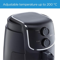 Midea 3.5L Air Fryer, 1500W With Dual Cyclone Rapid Hot Technology For Frying, Grilling, Broiling, Roasting, Baking And Toasting, Timer Up To 60 Minutes, Temperature Control 200 Degree C, MFTN35D2, Black, 1 Year Warranty