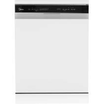 Midea Smart Freestanding Dishwasher, 14 Place Settings, 9 Programs, Wi-Fi, Delay Start And Dual Zone Wash, Silent And High Energy Efficient, Rapid Wash, Child Lock, Ion Dishfresh, White, WQP14-W7633DW, 1 Year Warranty
