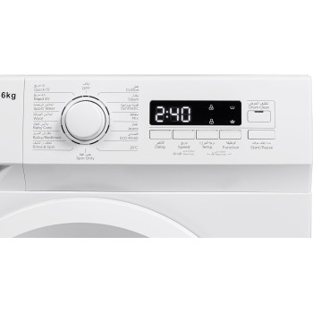 Super General 6Kg Front Load Washing Machine, White, SGW6250NLED, 1 Year Warranty