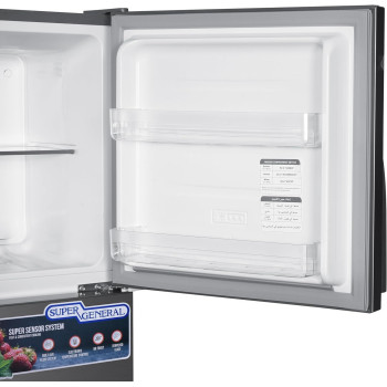 Super General 260 Liters Gross Top Mount Refrigerator, Silver, SGR260N, 1 Year Warranty