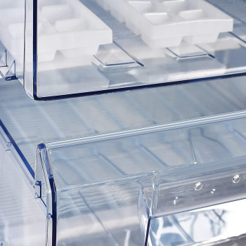 Super General Upright Freezer 350 Liter Gross Volume Compact Deep-Freezer With 7 Plastic Drawers, Lock And Key, White, SGUF-348-H, 1 Year Warranty