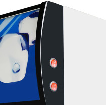 Super General 1000 Litre Gross Double-Door Chiller, Upright Beverage-Showcase, Energy-Saving, Low-Noise, White/Black, SGSC-1017-IS With 00 x 70 x 202.3 cm, 1 Year Warranty
