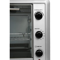 Super General 60 Liter Stainless Steel Electric Oven, Rotisserie-Grill, Convection-Oven, Complete-Heat, Silver, SGEO-064-KRC, 1 Year Warranty