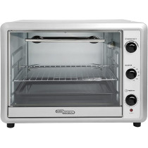 Super General 60 Liter Stainless Steel Electric Oven, Rotisserie-Grill, Convection-Oven, Complete-Heat, Silver, SGEO-064-KRC, 1 Year Warranty