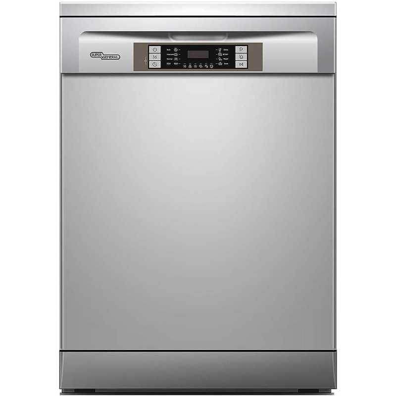Super General Soak Indicator, 8 Programs, 25 Kg Dishwasher, Silver, SGDW-1601-SS, 1 Year Warranty