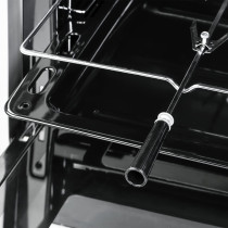 Super General Freestanding Gas-Cooker 5-Burner Full-Safety, Steel Cooker, Gas Oven With Thermostat, Rotisserie, Automatic Ignition, Silver, SGC-916-FSBGOF, 1 Year Warranty