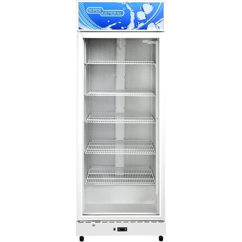 Super General Single Door Chiller, 600 Liter Capacity, White, 1 Year Warranty