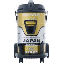 Sharp 22L, 2400W Heavy Duty Drum/Barrel 100 Percent Copper Motor Vaccum Cleaner, Gold, EC-CA2422-Z, 1 Year Warranty