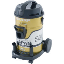 Sharp 22L, 2400W Heavy Duty Drum/Barrel 100 Percent Copper Motor Vaccum Cleaner, Gold, EC-CA2422-Z, 1 Year Warranty