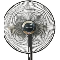 Sharp 16 Inches/40 Cm Blade 50 Watts Pedestal Free Standing Fan, Dark Grey, PJS169, 1 Year Warranty