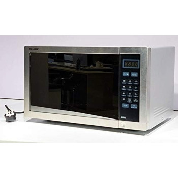 Sharp 34 Liters 1100 Watts Stainless Steel Digital Combination Microwave Oven With Grill, Silver, R-77AT-ST, 1 Year Warranty