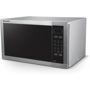 Sharp 34 Liters 1100 Watts Stainless Steel Digital Combination Microwave Oven With Grill, Silver, R-77AT-ST, 1 Year Warranty