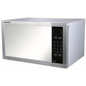Sharp 34 Liters 1100 Watts Stainless Steel Digital Combination Microwave Oven With Grill, Silver, R-77AT-ST, 1 Year Warranty