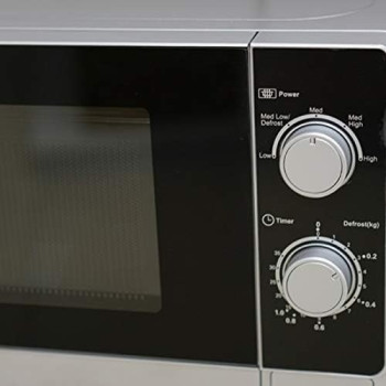 Sharp 20 Liter, 800 Watts Black Finished Door Microwave Oven With Defrost Function, Silver, R-20CT(S), 1 Year Warranty