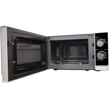 Sharp 20 Liter, 800 Watts Black Finished Door Microwave Oven With Defrost Function, Silver, R-20CT(S), 1 Year Warranty