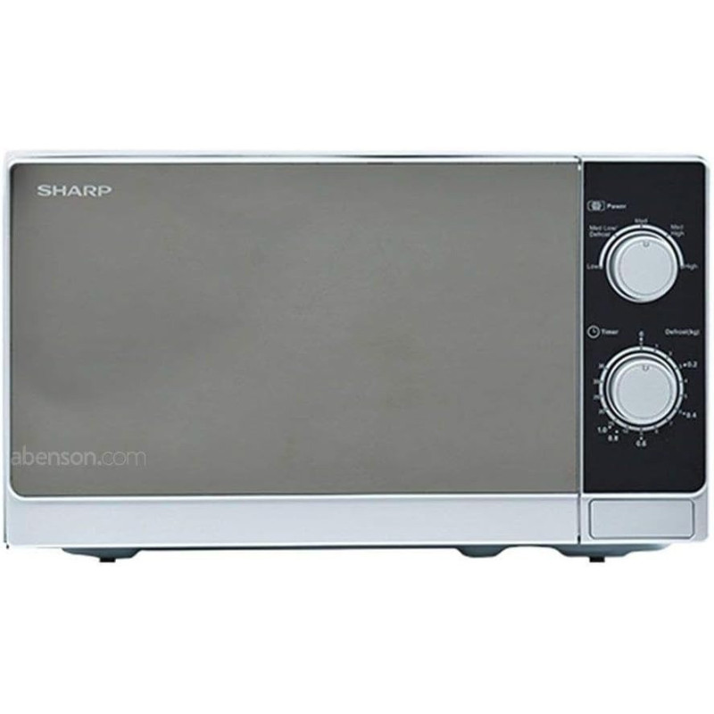 Sharp 20 Liter, 800 Watts Black Finished Door Microwave Oven With Defrost Function, Silver, R-20CT(S), 1 Year Warranty