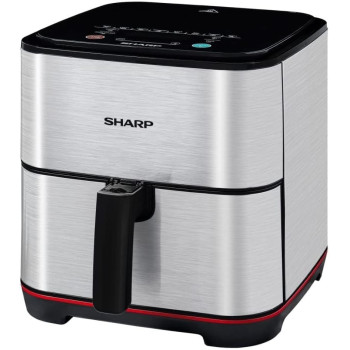 Sharp Air Fryer 1600 Watts, 7 Liters, 8 Cook Menu, Non-Stick Coating, Silver, KF-AF70RT-S3, 1 Year Warranty