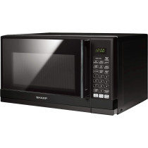 Sharp 20 Liter Digital Solo, Handle Door Microwave Oven With 8 Auto-Cooking Menu, Black, R-20GHM-BK3, 1 Year Warranty