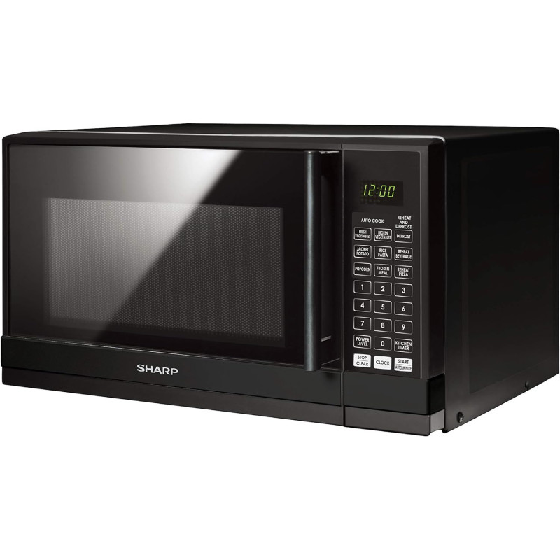 Sharp 20 Liter Digital Solo, Handle Door Microwave Oven With 8 Auto-Cooking Menu, Black, R-20GHM-BK3, 1 Year Warranty