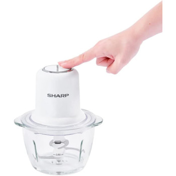 Sharp 350W Chopper Safety Lock, 1.2 Liter Capacity, White, 1 Year Warranty