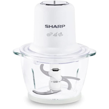 Sharp 350W Chopper Safety Lock, 1.2 Liter Capacity, White, 1 Year Warranty