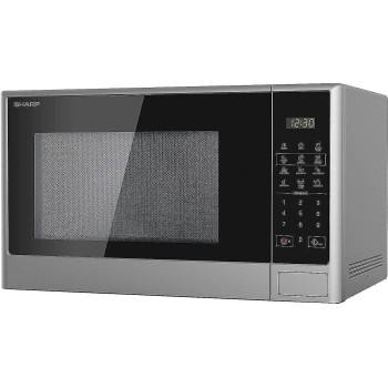 Sharp 28 Liter, 1100W Digital Push Button Solo Microwave With 10 Power Levels, Silver, R-28CT-S, 1 Year Warranty