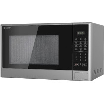 Sharp 28 Liter, 1100W Digital Push Button Solo Microwave With 10 Power Levels, Silver, R-28CT-S, 1 Year Warranty
