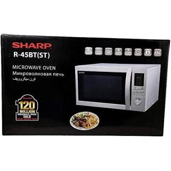 Sharp 43 Liters Solo Microwave Oven, Steel, Silver, R-45BT-ST, 1 Year Warranty