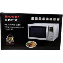 Sharp 43 Liters Solo Microwave Oven, Steel, Silver, R-45BT-ST, 1 Year Warranty
