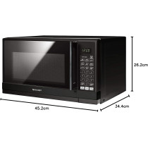 Sharp 20 Liters Microwave Oven With 8 Auto-Cooking Menu, Black, R-20GHM-BK3, 1 Year Warranty