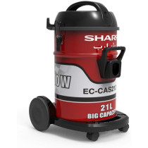 Sharp Drum Type Corded Electric Vacuum Cleaner, Red, EC-CA2121-Z, 1 Year Warranty