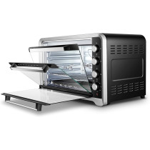 Sharp Large 100L, 2800W Adjustable Temperature 0-230 Degree C And 120 Minutes Timer Four-Level Baking Position Electric Oven With Rotisserie And Convection, Black/Silver, EO-G120K-3, 1 Year Warranty