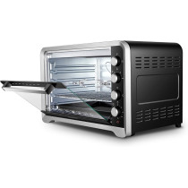 Sharp Large 100L, 2800W Adjustable Temperature 0-230 Degree C And 120 Minutes Timer Four-Level Baking Position Electric Oven With Rotisserie And Convection, Black/Silver, EO-G120K-3, 1 Year Warranty