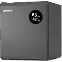 Nobel 65 Liters Gross / 47 Liters Net, Single Door Refrigerator Temperature Control, Inside Light, Removable Gasket, Climate Class T, Shelf, Bottle Rack, Dark Silver, NR65S, 1 Year Warranty